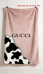 Gucci Cowhide Glitter Tapestry Pink Cow Gucci Throw Blankets IMG_2882